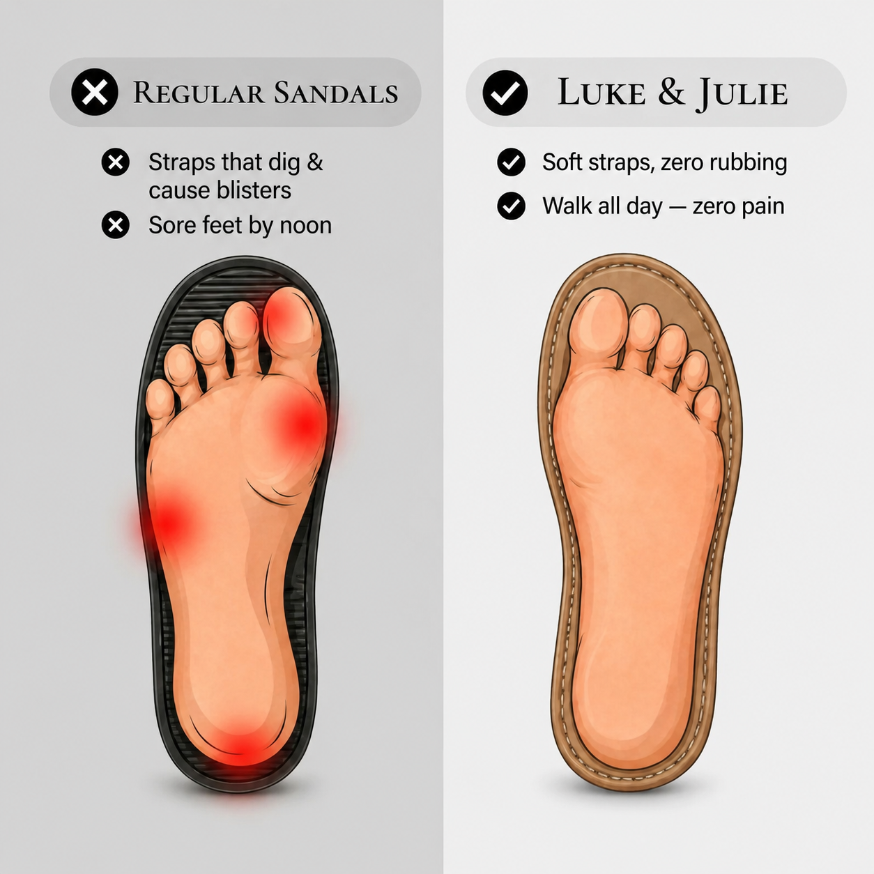 Lara Ergonomic Orthopedic Sandals