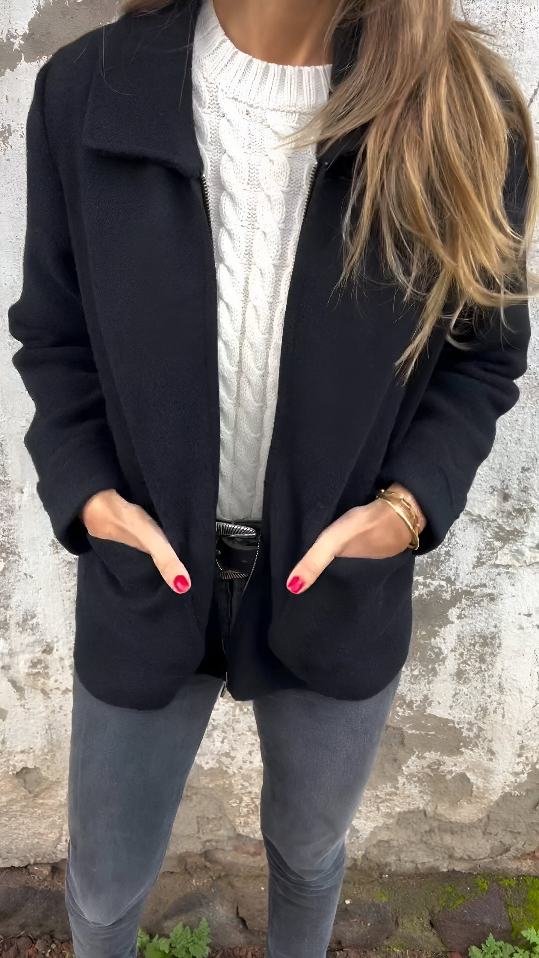 Fulvia | Stylish Lapel Zipper Jacket