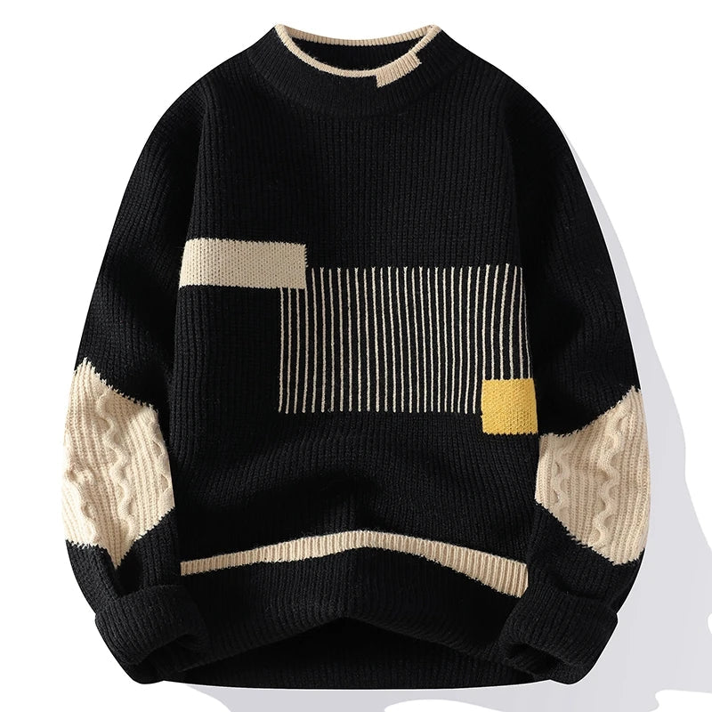 Patchwork Knitted Pullover